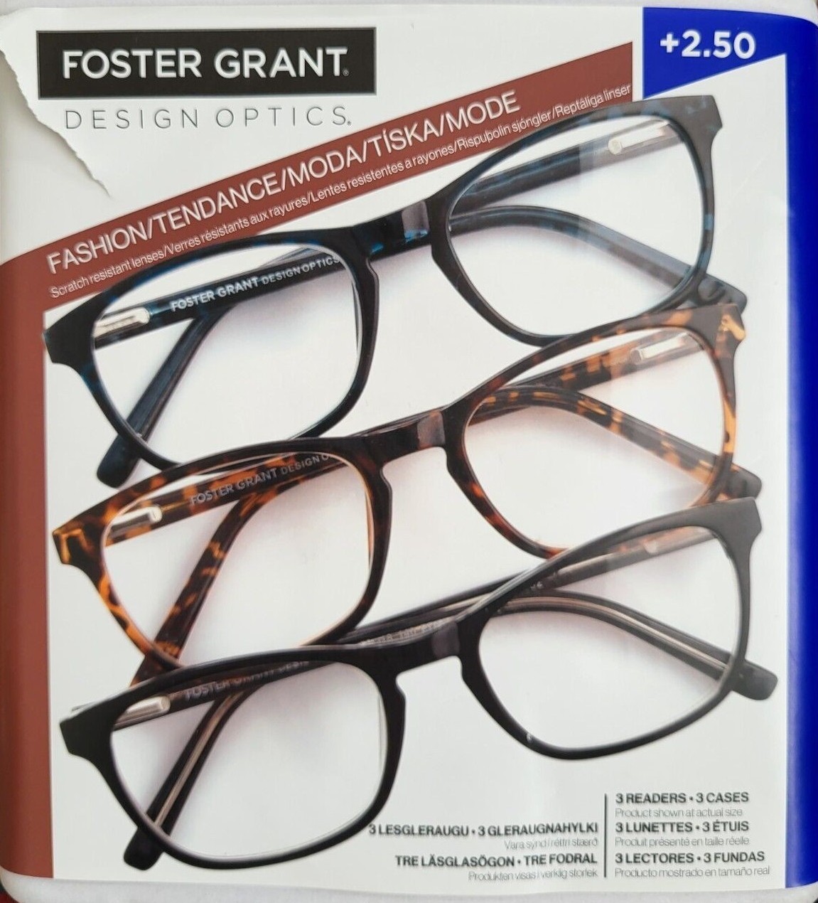 FOSTER GRANT Design Optics Readers Reading Glasses with Cases eBay