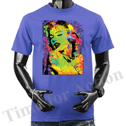 Monroe Colorful Women American Pop Culture Icon Model Symbols Graphic T-shirt - Foto 14 di 16