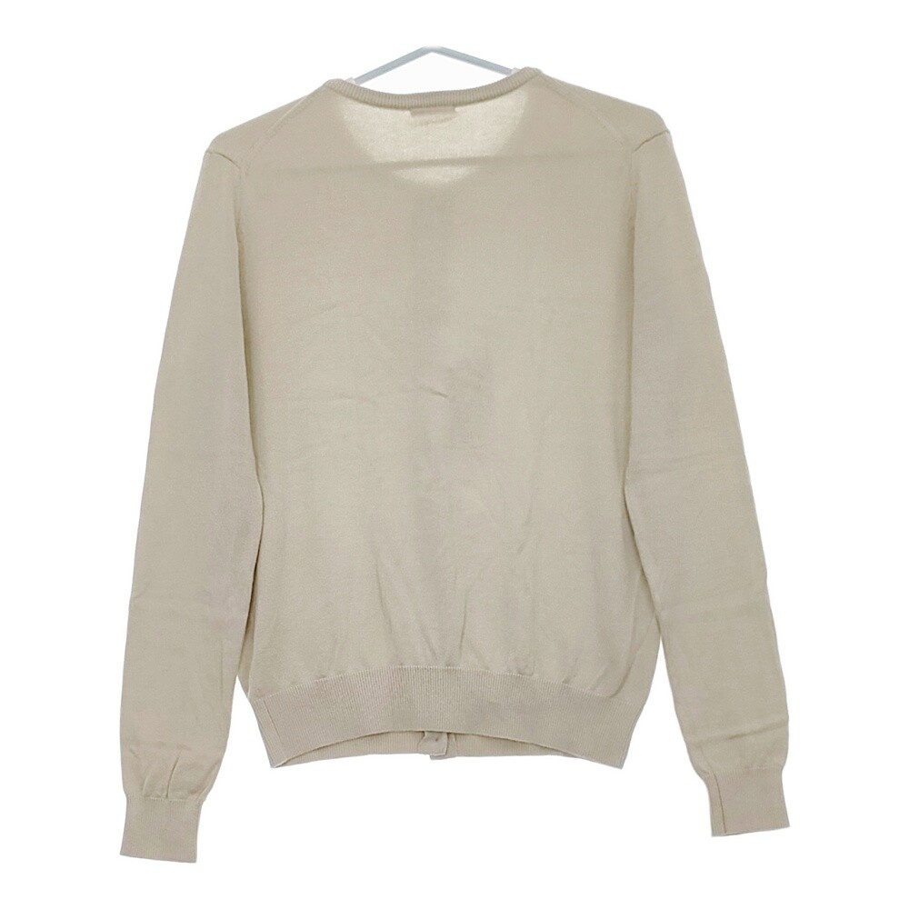LENO COTTON SILK CARDIGAN コットンシルク L2001-K001 カーディガン ライトベージュ リノ 5-0412M 258863 MAISON KITSUNE メゾン キツネ Vネック長袖カーディガン BOLD