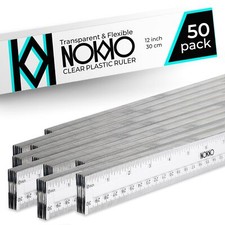 Rulers Bulk for Classroom - Pack of 50 - Clear Plastic Ruler 12 Inch / 30 cm ...