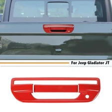 For Jeep Gladiator JT 2020-2025 Red Rear Door Tailgate Handle Cover Trim Bezels