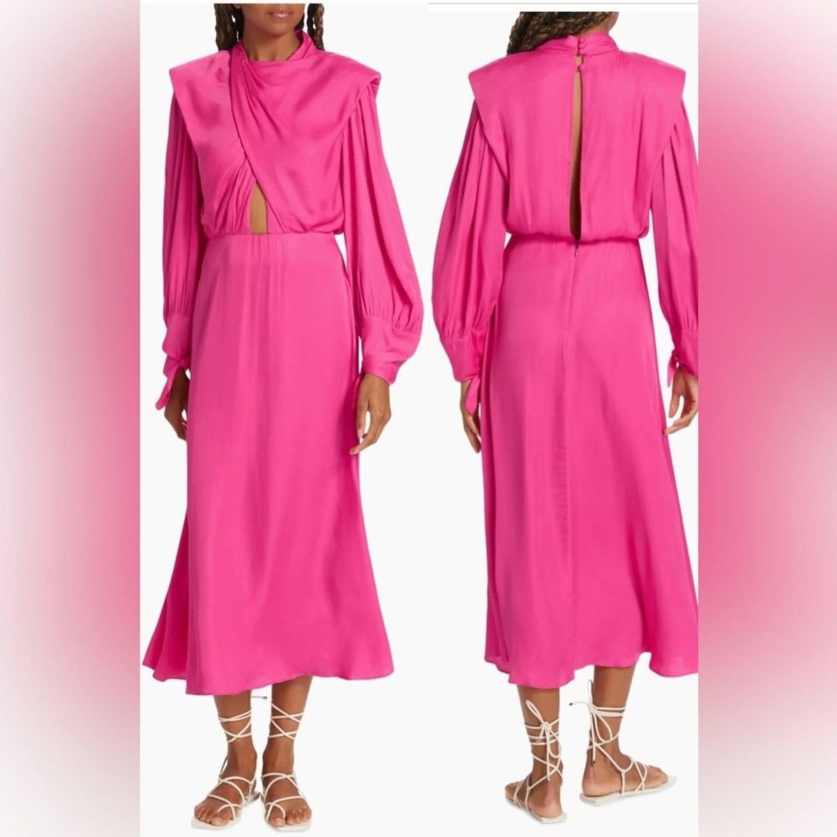 farm rio draped satin maxi dress FARM Rio - Floral-print satin maxi slip dress