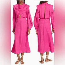 Farm Rio Draped Satin Maxi Dress