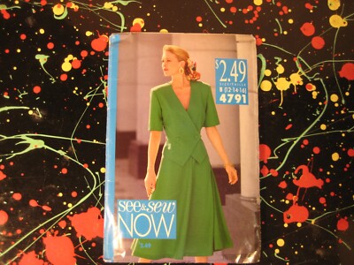 4791 Top & Skirt Butterick See & Sew Now Sewing Pattern Sz 12-14-16