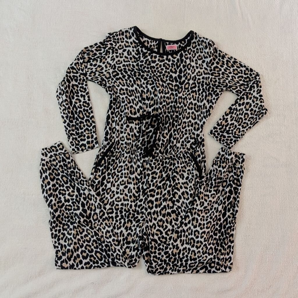 Kate Spade Romper Leopard Print Long Sleeve Jumpsuit - Large thumbnail 2