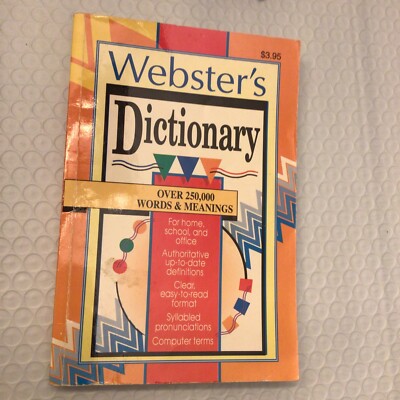 Webster s Dictionary Over 250,000 Words Meanings by Landoll Paperback 1993