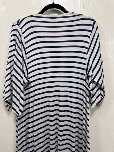 Rachel Pally Long Caftan Dress striped Blue size XS Modal blend *Stain - Picture 16 of 19