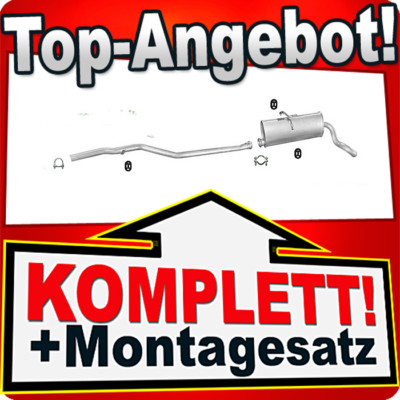 Auspuff für CITROEN BERLINGO / PEUGEOT PARTNER 1.9 D 2001-2002 Auspuffanlage