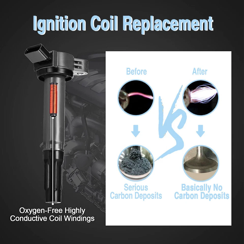 Paquete de 6 bobinas de encendido UF487 2005-2016 Toyota Avalon 3,5 L V6 Foto 2 de 4