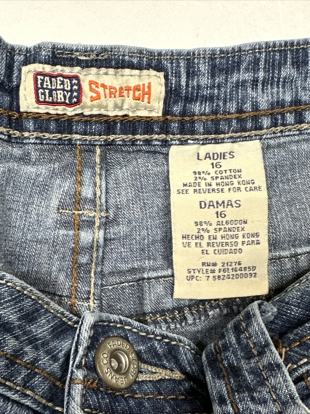 Faded Glory Stretch Jean Shorts Women Size 16 (Measure 34x4) Medium eBay