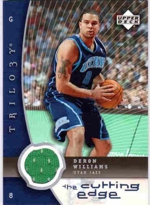 DERON WILLIAMS 2005-06 Upper Deck Trilogy The Cutting Edge #DE Game Jersey Card
