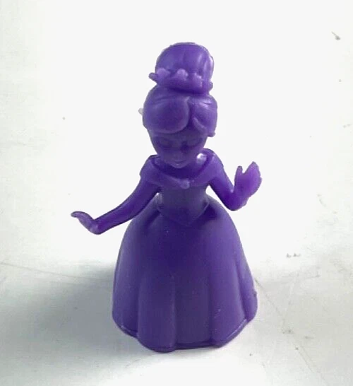 "Lote de 6, 4 adornos para pasteles Princess púrpura 1 rosa 1 plástico duro acuático de aproximadamente 2"" de alto" Foto 3 de 4