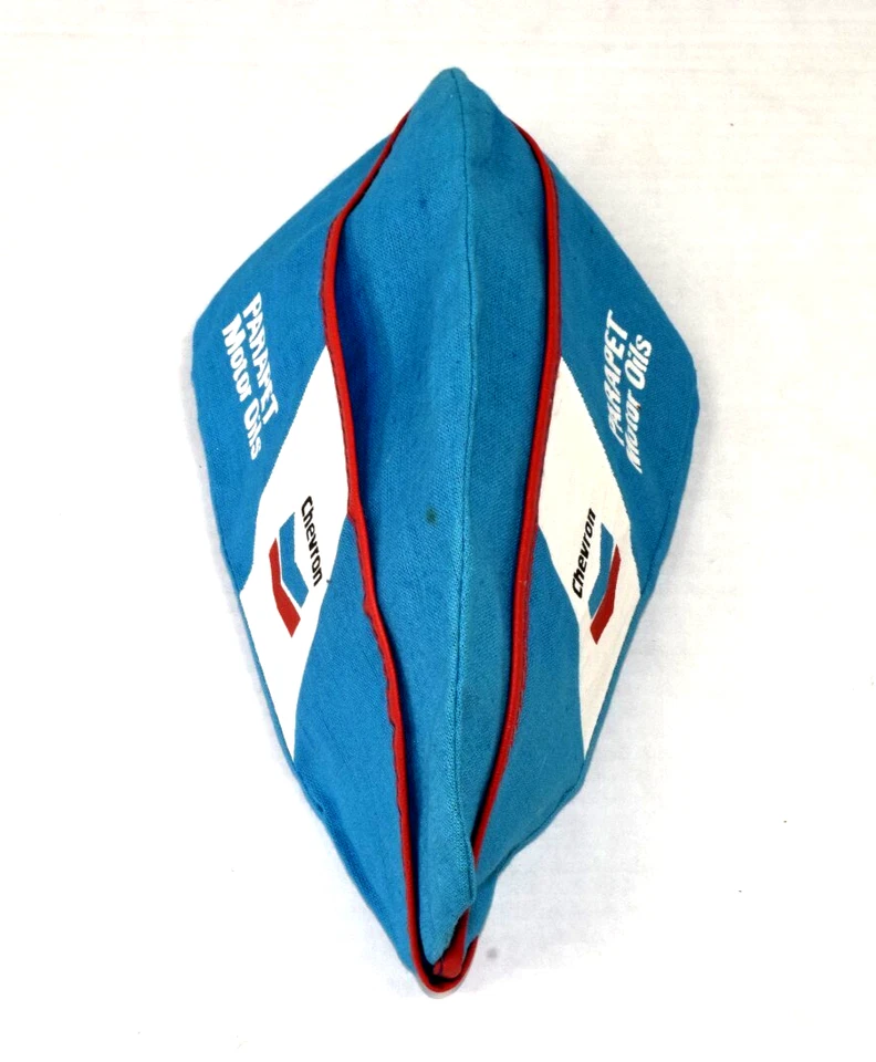 Vintage Chevron Gas Station Soda Jerk Style Hat 50s Size XL Parapet Motor Oil - Image 4 of 4