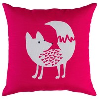 Pink Fox Throw Pillow 18x18 - Surya on sale Pink Fox Throw Pillow 18x18 - Surya on sale