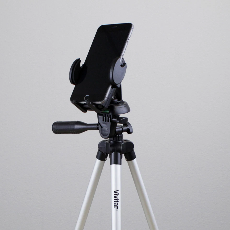 Trípode de 50" con soporte para teléfono celular para teléfono inteligente Samsung Galaxy S3 S4 S5 iPhone 6 Plus Foto 4 de 4