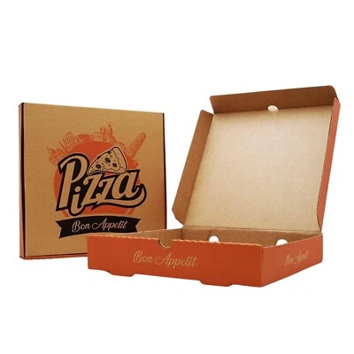 PIZZA DELIVERY BOX PREMIUM QUALITY Pizza Postal Boxes Strong Brown Takeaway Pizza Boxes 7-12 Inches