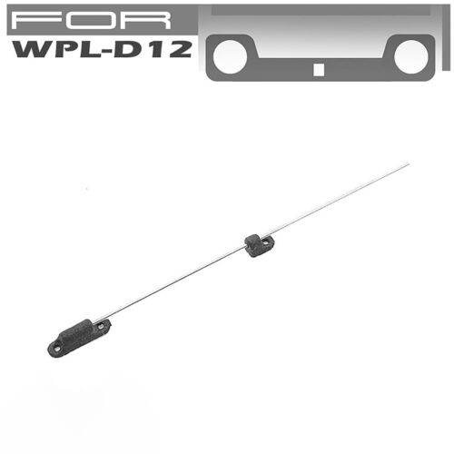 Nouveau kit de décoration d'antenne en acier pour camion militaire RC WPL D12 accessoires de voiture - Photo 1/1