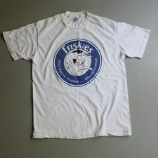 Camisa DE COLECCIÓN Friskies Grande Blanca Canino Perro Disco Frisbee Campeonato 1993
