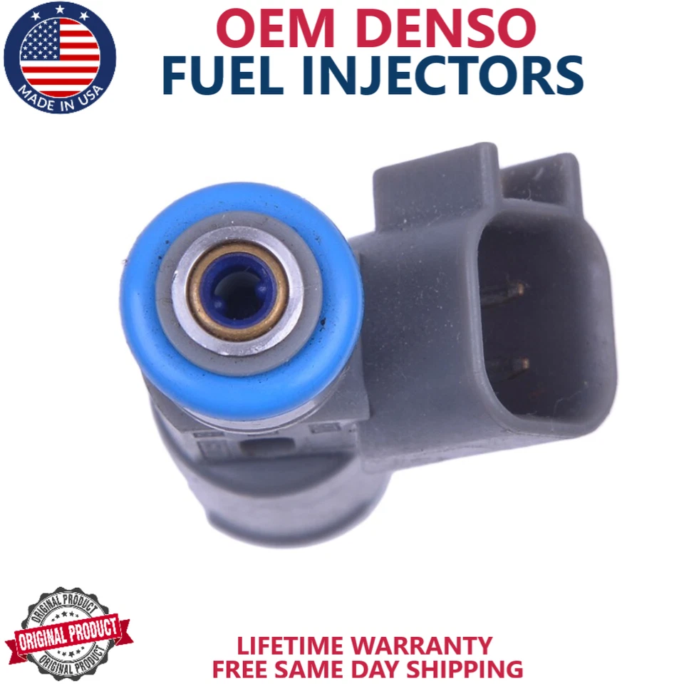 X4 NUEVOS INYECTORES DE COMBUSTIBLE DENSO GENUINOS PARA 2007 Saturn Aura 2,4 L I4 #12582704 Foto 3 de 3