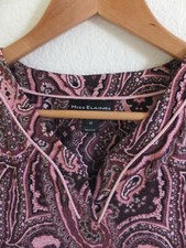 MISS ELAINE nightgown pajama lounger PINK PURPLE PAISLEY M/8 65 GIFT