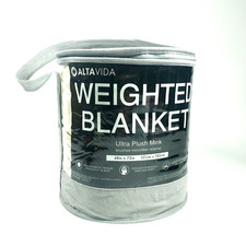Altavida Weighted Blanket Tan Ultra Plush Mink 12 lb 48x72 Reversible Anxiety