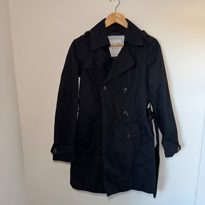 Esprit Peacoat Women's Size 4 Black Button Front City Belted Winter Classic