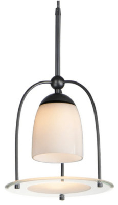 ET2 Contemporary Lighting E23332-92BK Focal Point 10'' W LED Mini Pendant - Black