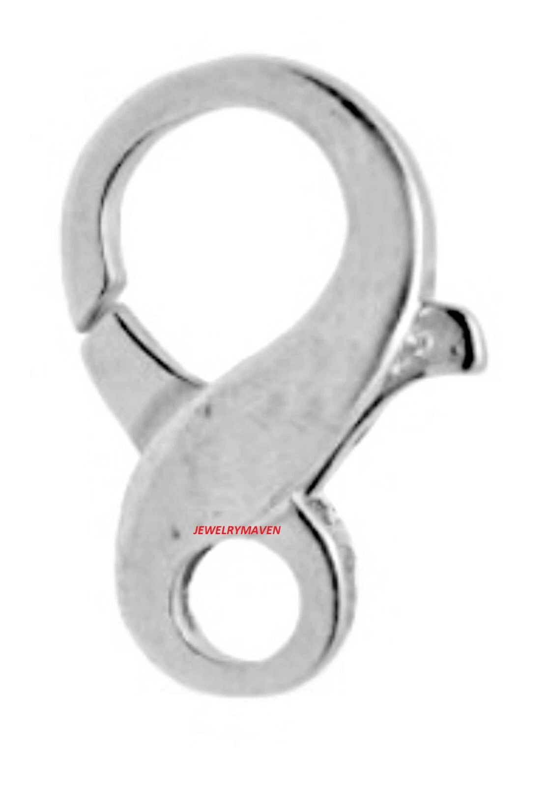 Figurine Gucci 20 mm 14k or blanc massif rhodium 8 fermoir designer Italie