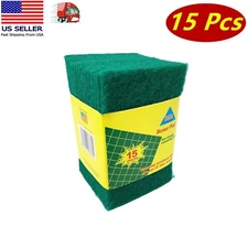 Pack of 15 Heavy Duty Scouring Pads for Home & Kitchen Scour Scrub Cleaning
