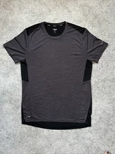 Unipro Mens Gray/Black Mesh Size Medium Short Sleeve QwickDry Shirt