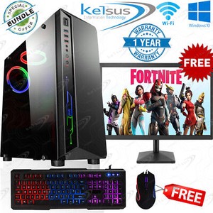 Fast-Gaming-PC-Bundle-Monitor-8GB-RAM-1TB-HDD-Windows-10-Nvidia-GT710-2GB-WIFI