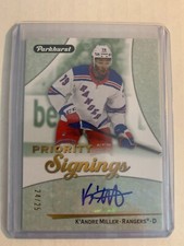 2023 Parkhurst Spring expo Priority Signings K'Andre Miller Rangers SSP 24/25