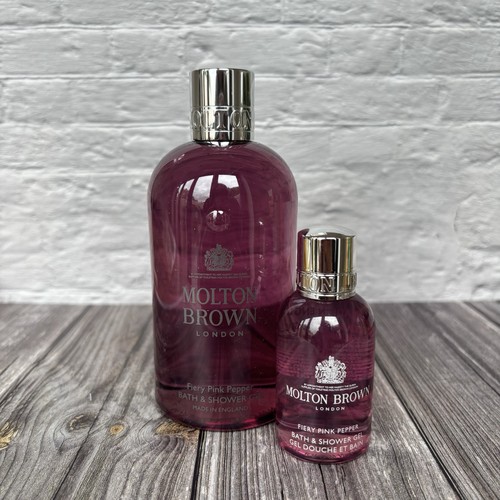 Molton Brown Fiery Pink Pepper Bath & Shower Gel 300ml + 50ml NEW