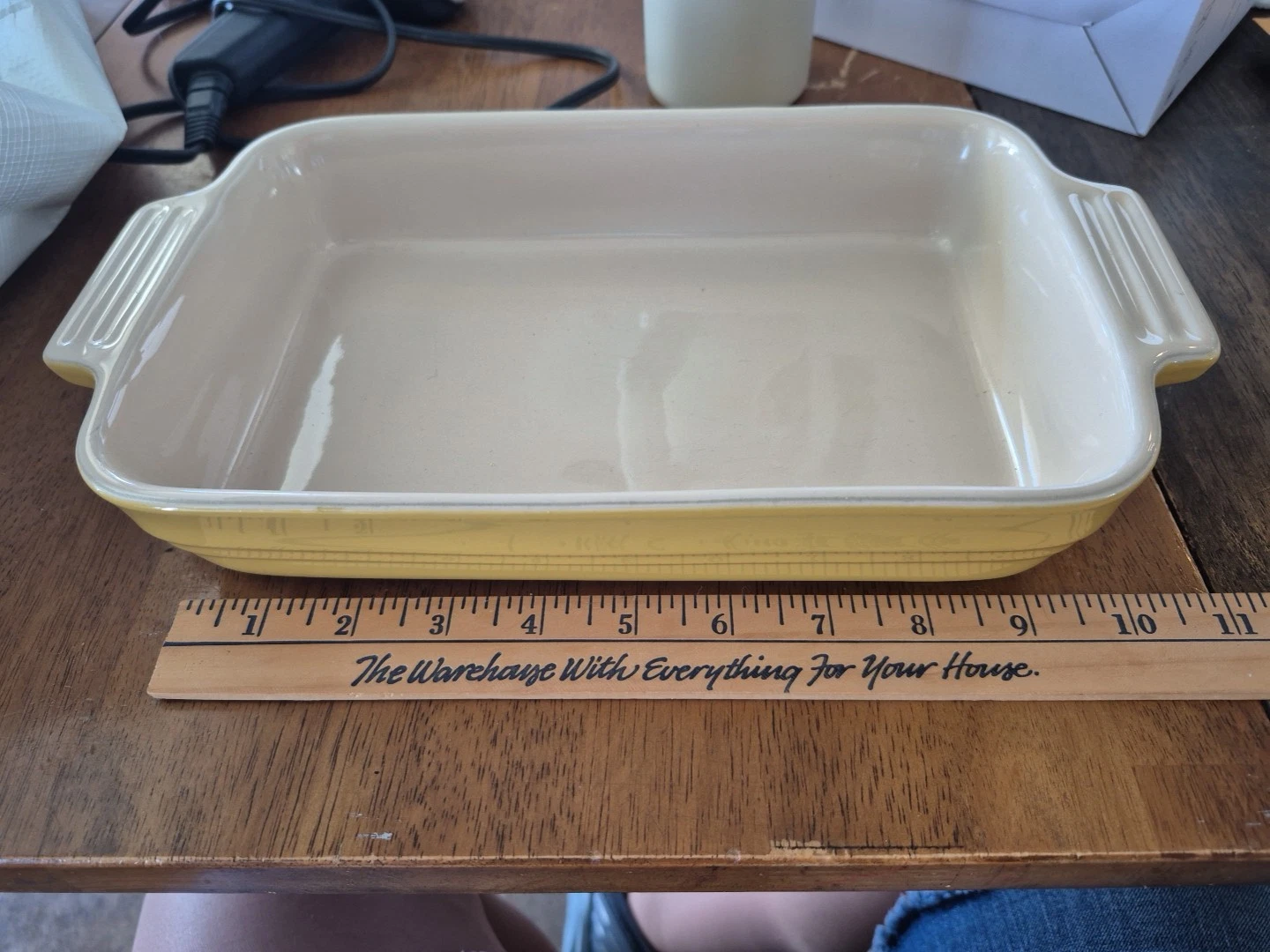 LeCreuset Stoneware Rectangular Casserole 15-31 Yellow 9x5.5