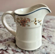 Steelite International Creamer White with Floral Pattern Ceramic 6oz England