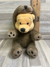 Disney Store Mini Bean Bag Fuzzy Brown Bear Pooh 6" Plush