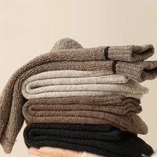  6Pack Men Merino Wool Crew Sock Heavy Fuzzy Thick Warm Thermal Boot Work Winter