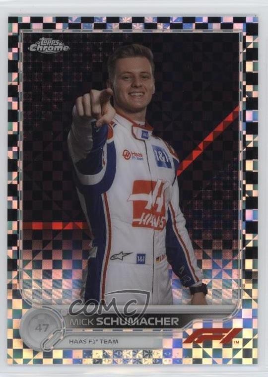 2022 Chrome Formula 1 F1 Racers Checker Flag Refractor Mick Schumacher #69 0ey4