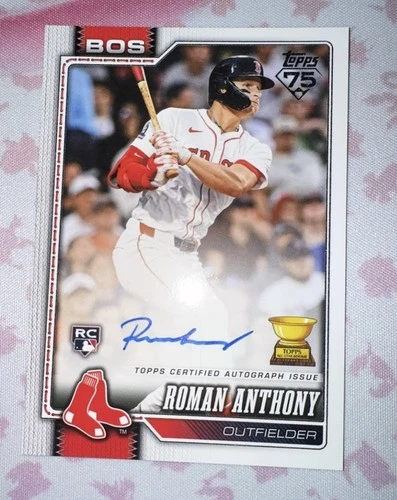 2026 Topps Series 1 Roman Anthony RC On Card Real One Auto #189 Boston Red Sox