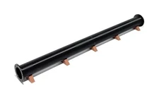 1:87 HO Scale 80ft Black Flange Pipe