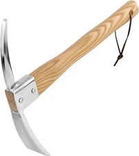 Pick Mattock Hoe Garden Pick Axe Planting Hoe Tool 15inch with Hardwood Handle f