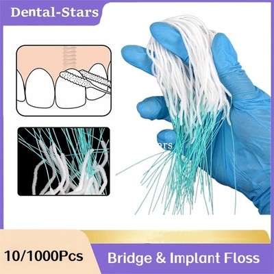 Dental Super Floss Bridge & Implant Floss Expanded Cleaning Threaders for Braces
