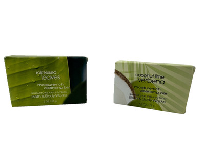 Bath & Body Works Cleansing Bar Lot   Rainkissed Leaves & Coconut Lime Verbena