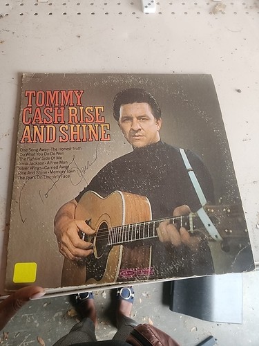 SIGNED Tommy Cash Rise And Shine Record Vinyl LP VG