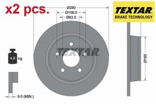 X2 PCS REAR BRAKE DISC SET LEFT & RIGHT 92238903 TEXTAR I