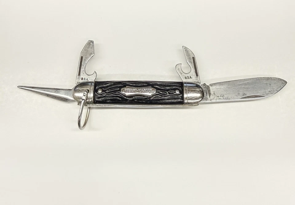 VINTAGE 1970’S FOREST MASTER COLONIAL CAMPING SCOUT POCKET KNIFE MADE IN USA - Image 3 of 4