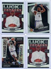 2024-25 Panini Prizm Black LEBRON JAMES Silver Prizm (4) Card Lot - Lakers