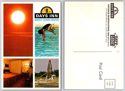 Continental Days Inn Budget Luxury Motels Postcard