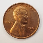 1936 **D** LINCOLN WHEAT CENT ***NICE UNC RED BROWN *** - FREE SHIPPING! C2646