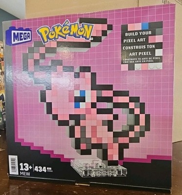 Mega Pokemon Pixel Art Mew 434 Piece Block Set New Sealed HWR80
